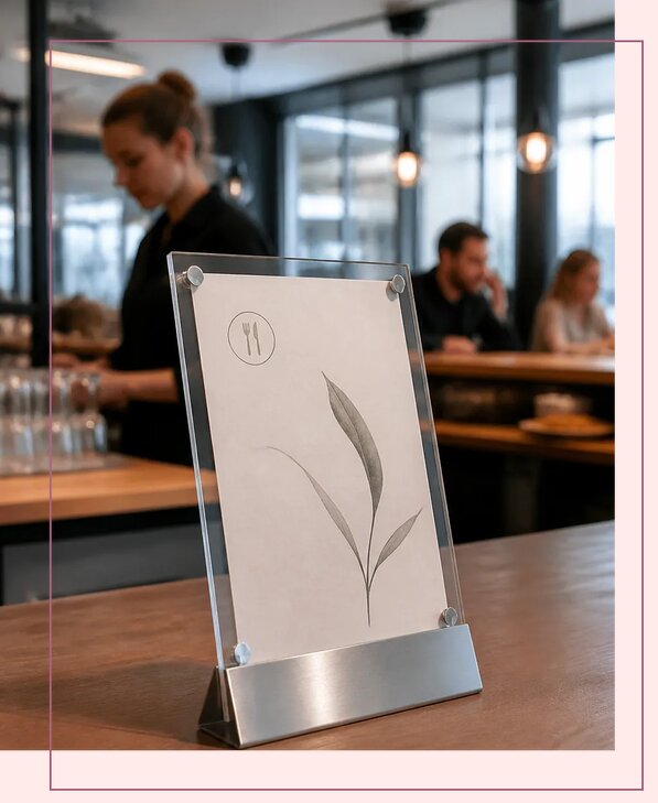 Меню на стойке на заказ в Калуге по цене от 5563 р. | Аванза-Клг